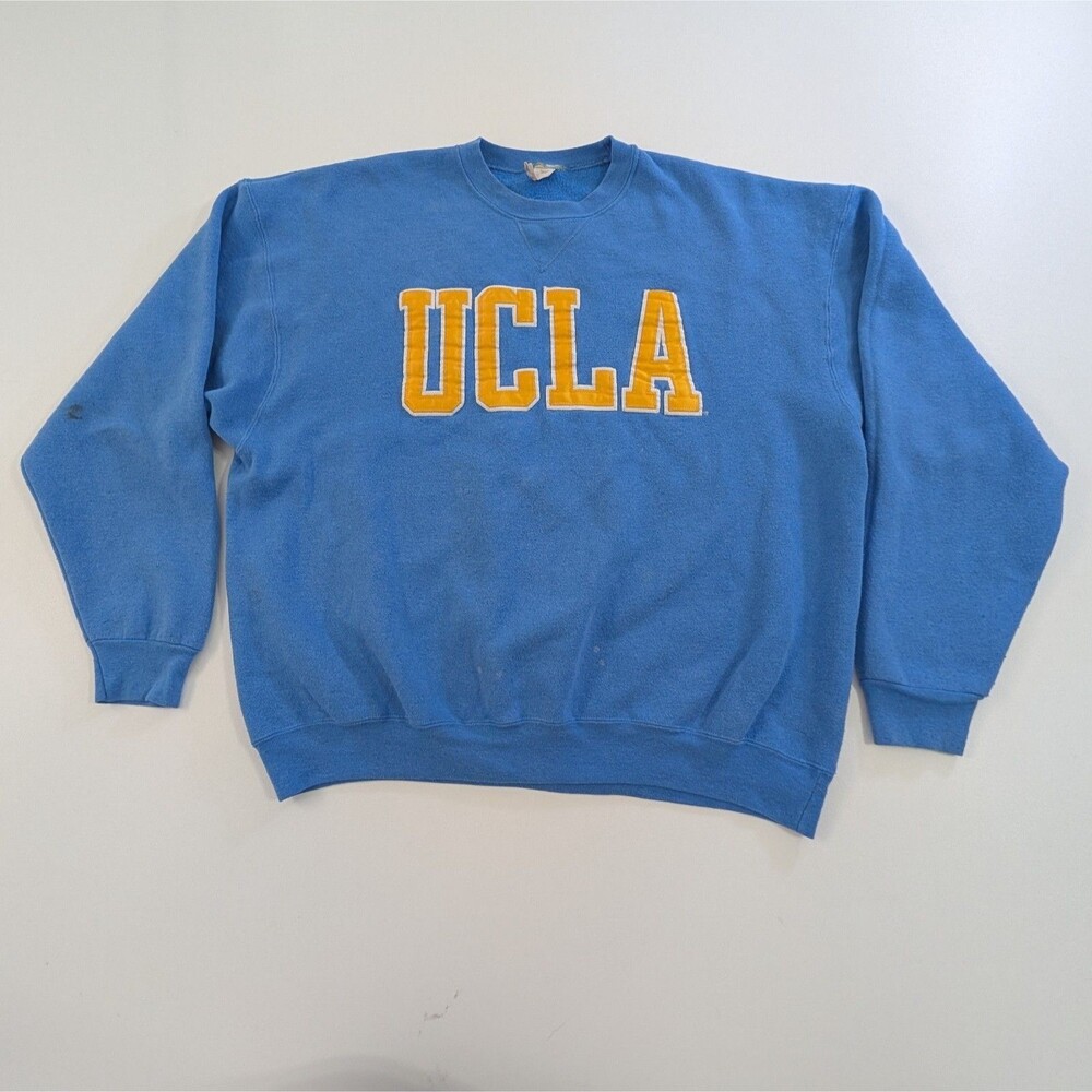Vintage UCLA Bruins Sweatshirt Adult XL Light Blue 50 50 Pullover Made in USA